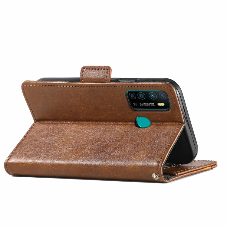 For Infinix Hot 9 CaseNeo Business Splicing Dual Magnetic Buckle Horizontal Flip PU Leather Case with Holder & Card Slots & Wallet