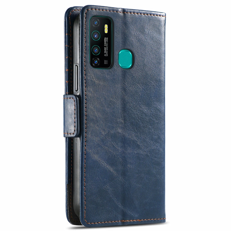 For Infinix Hot 9 CaseNeo Business Splicing Dual Magnetic Buckle Horizontal Flip PU Leather Case with Holder & Card Slots & Wallet