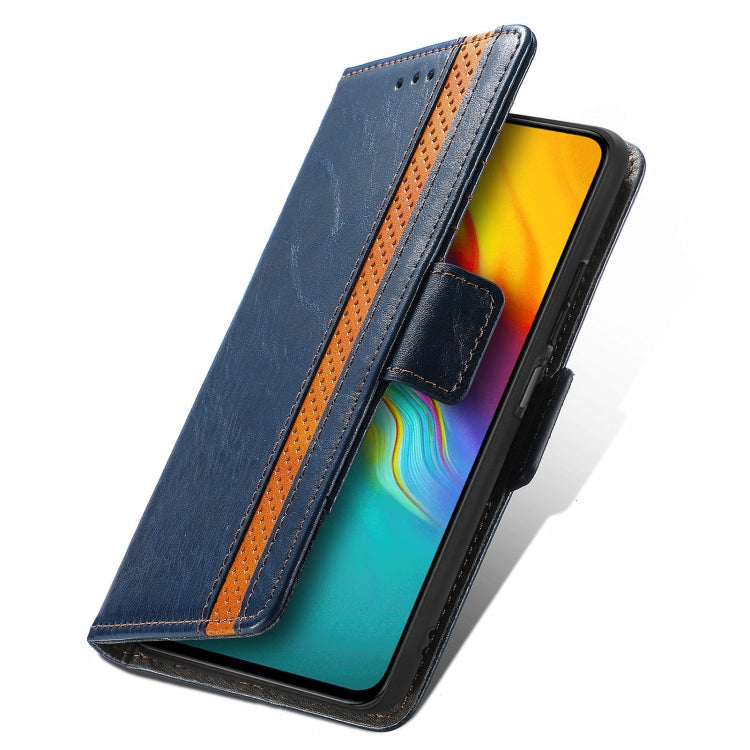 For Infinix Hot 9 CaseNeo Business Splicing Dual Magnetic Buckle Horizontal Flip PU Leather Case with Holder & Card Slots & Wallet
