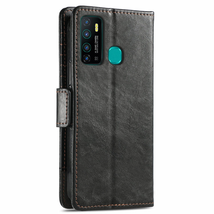 For Infinix Hot 9 CaseNeo Business Splicing Dual Magnetic Buckle Horizontal Flip PU Leather Case with Holder & Card Slots & Wallet