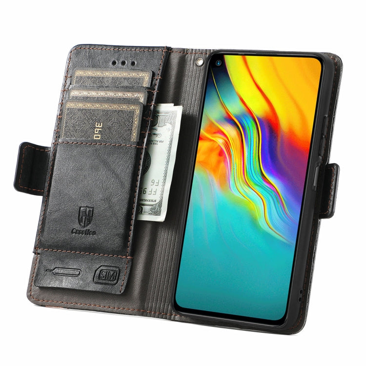 For Infinix Hot 9 CaseNeo Business Splicing Dual Magnetic Buckle Horizontal Flip PU Leather Case with Holder & Card Slots & Wallet