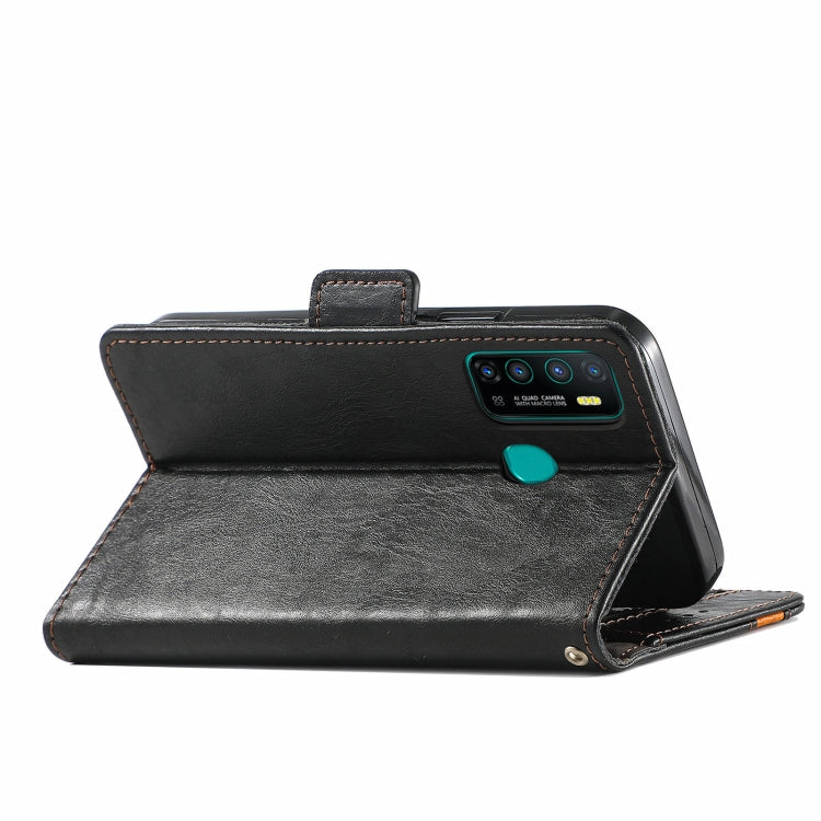 For Infinix Hot 9 CaseNeo Business Splicing Dual Magnetic Buckle Horizontal Flip PU Leather Case with Holder & Card Slots & Wallet