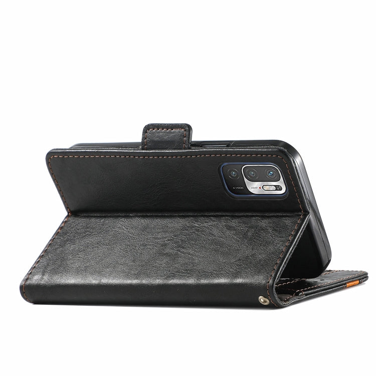 For Xiaomi Redmi Note 10 JP Edition CaseNeo Business Splicing Dual Magnetic Buckle Horizontal Flip PU Leather Case with Holder & Card Slots & Wallet