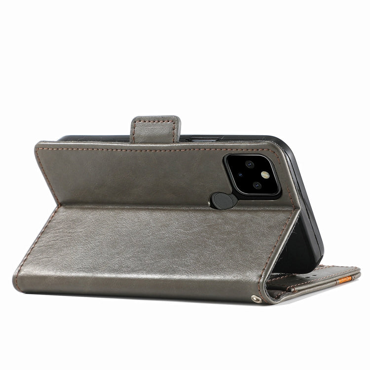 For Google Pixel 5a 5G CaseNeo Business Splicing Dual Magnetic Buckle Horizontal Flip PU Leather Case with Holder & Card Slots & Wallet