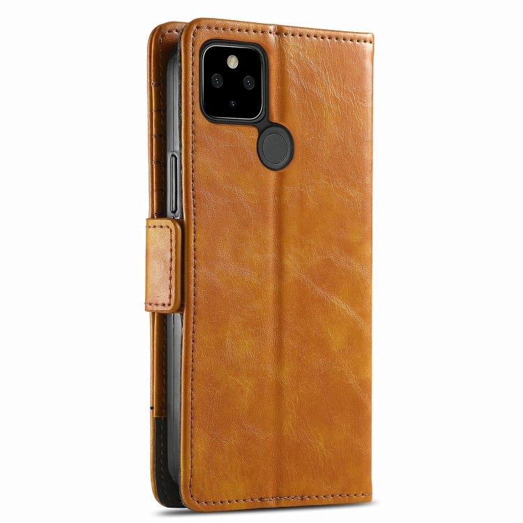 For Google Pixel 5a 5G CaseNeo Business Splicing Dual Magnetic Buckle Horizontal Flip PU Leather Case with Holder & Card Slots & Wallet