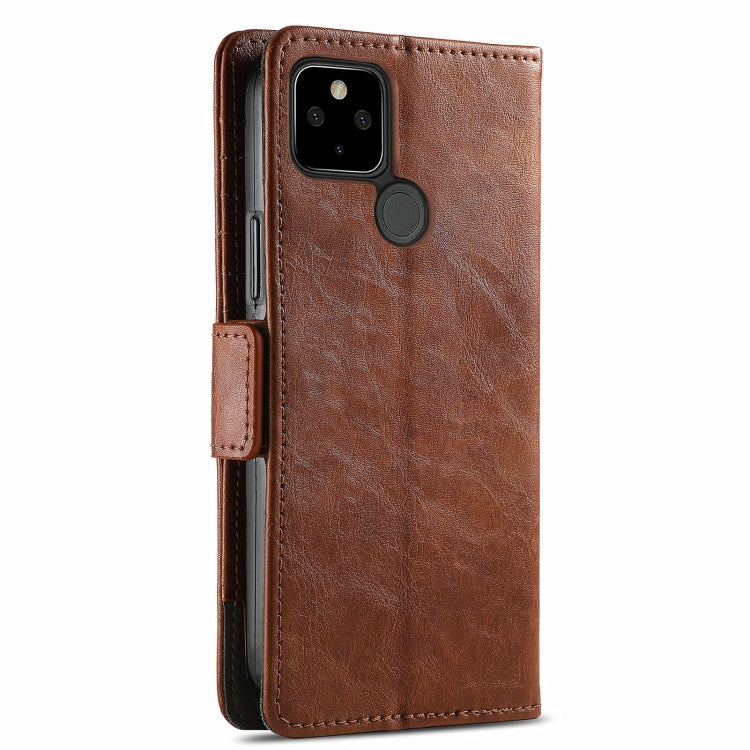 For Google Pixel 5a 5G CaseNeo Business Splicing Dual Magnetic Buckle Horizontal Flip PU Leather Case with Holder & Card Slots & Wallet