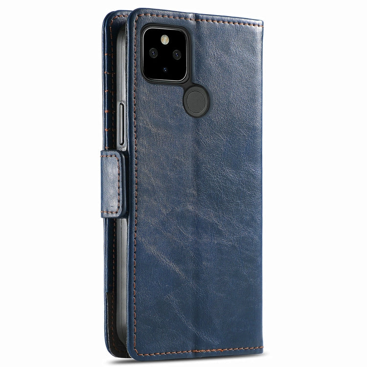 For Google Pixel 5a 5G CaseNeo Business Splicing Dual Magnetic Buckle Horizontal Flip PU Leather Case with Holder & Card Slots & Wallet