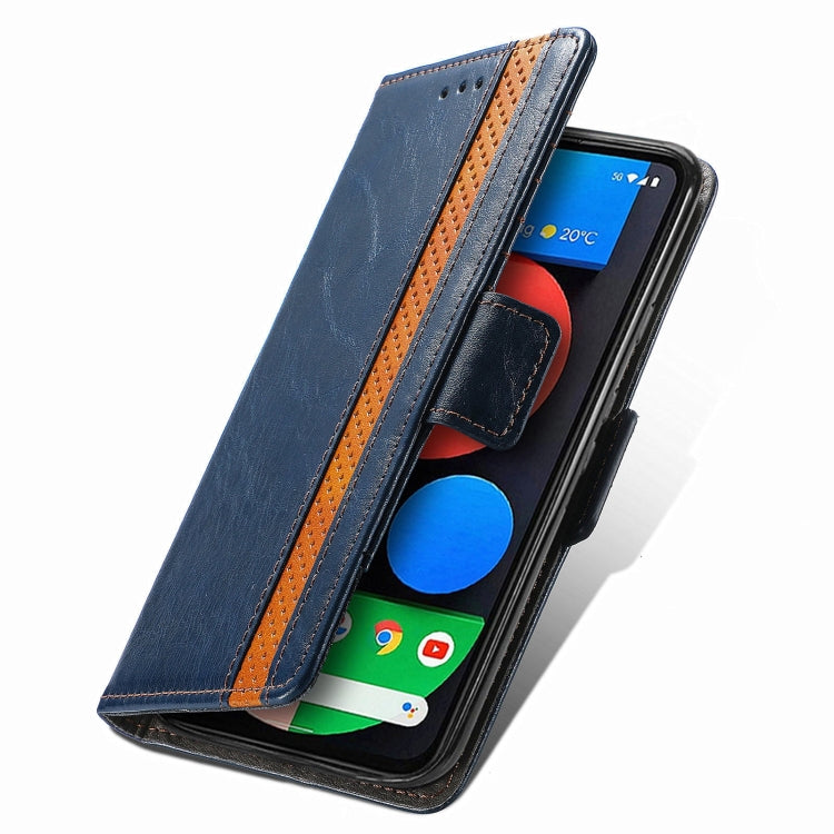 For Google Pixel 5a 5G CaseNeo Business Splicing Dual Magnetic Buckle Horizontal Flip PU Leather Case with Holder & Card Slots & Wallet
