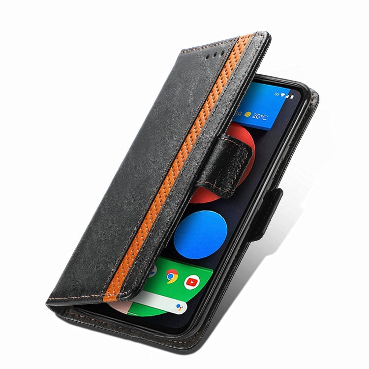 For Google Pixel 5a 5G CaseNeo Business Splicing Dual Magnetic Buckle Horizontal Flip PU Leather Case with Holder & Card Slots & Wallet