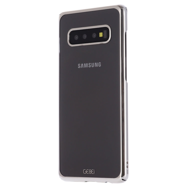 For Galaxy S10e GEBEI Shockproof  Plating PC Protective Case