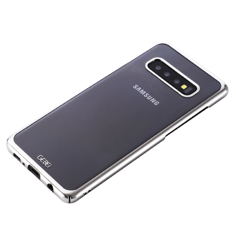 For Galaxy S10e GEBEI Shockproof  Plating PC Protective Case
