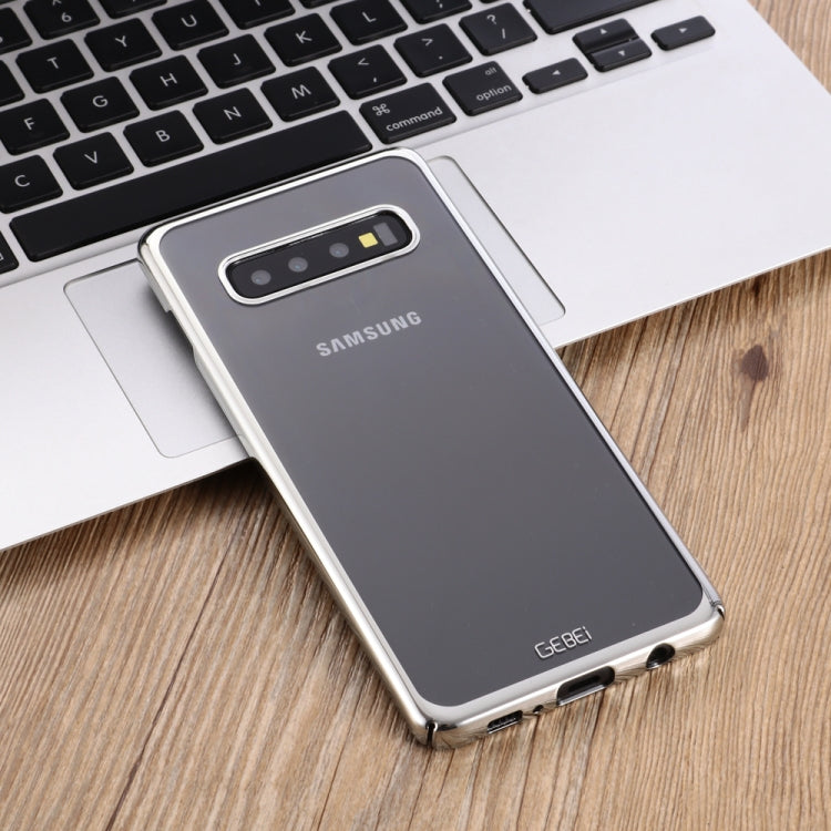 For Galaxy S10 GEBEI Shockproof  Plating PC Protective Case
