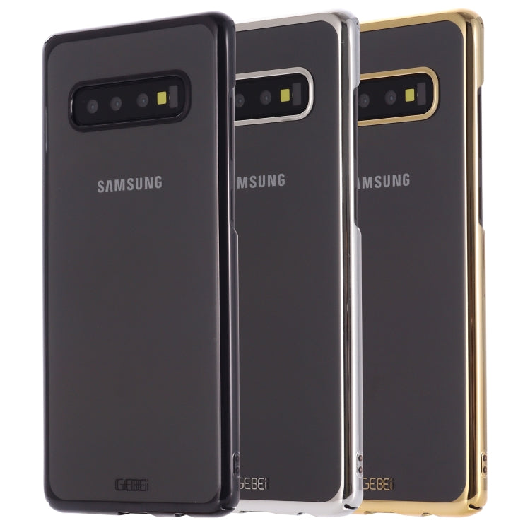 For Galaxy S10+ GEBEI Shockproof  Plating PC Protective Case