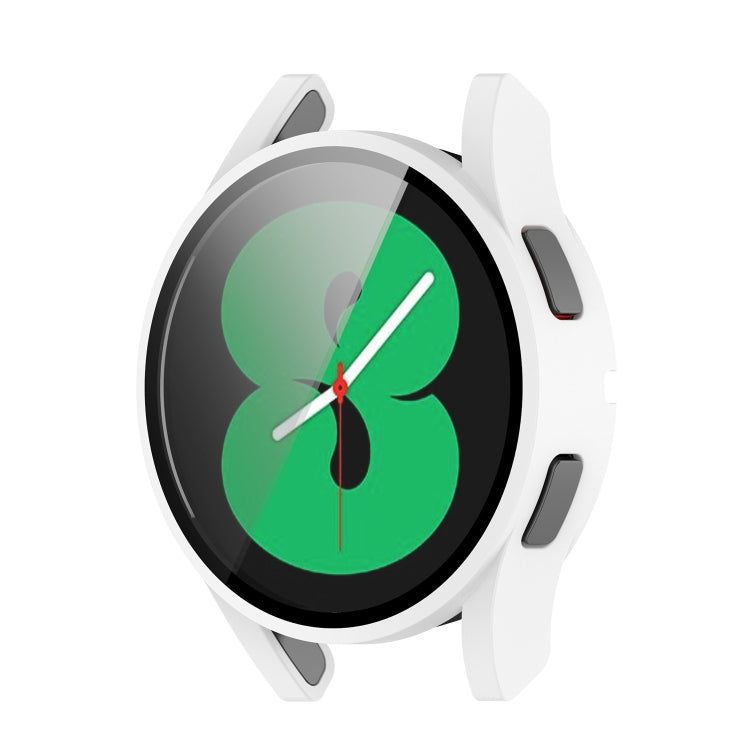 For Samsung Galaxy Watch4 44mm PC Protective Case with Tempered Glass Film