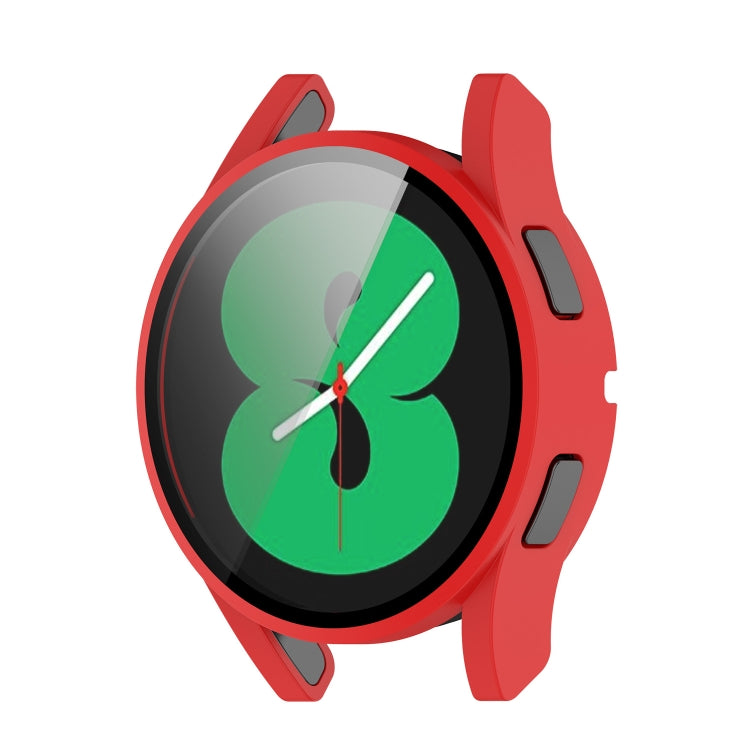 For Samsung Galaxy Watch4 44mm PC Protective Case with Tempered Glass Film