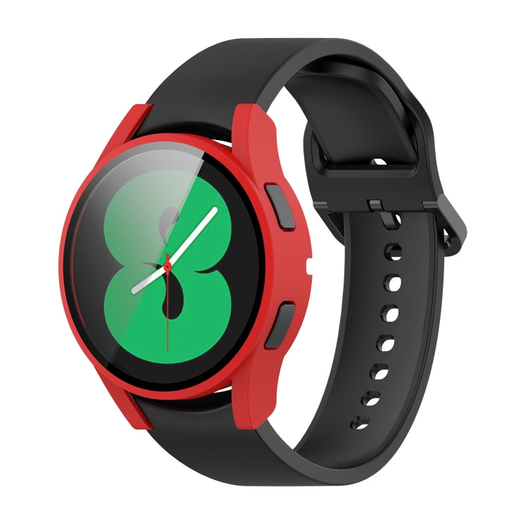 For Samsung Galaxy Watch4 44mm PC Protective Case with Tempered Glass Film