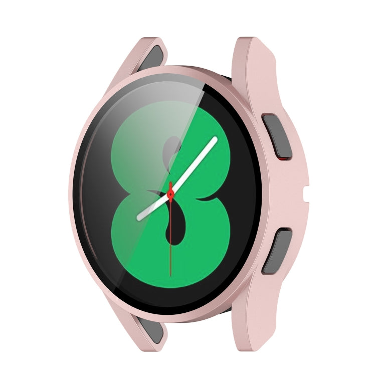 For Samsung Galaxy Watch4 44mm PC Protective Case with Tempered Glass Film