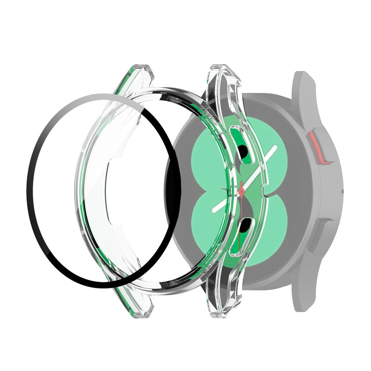 For Samsung Galaxy Watch4 44mm PC Protective Case with Tempered Glass Film