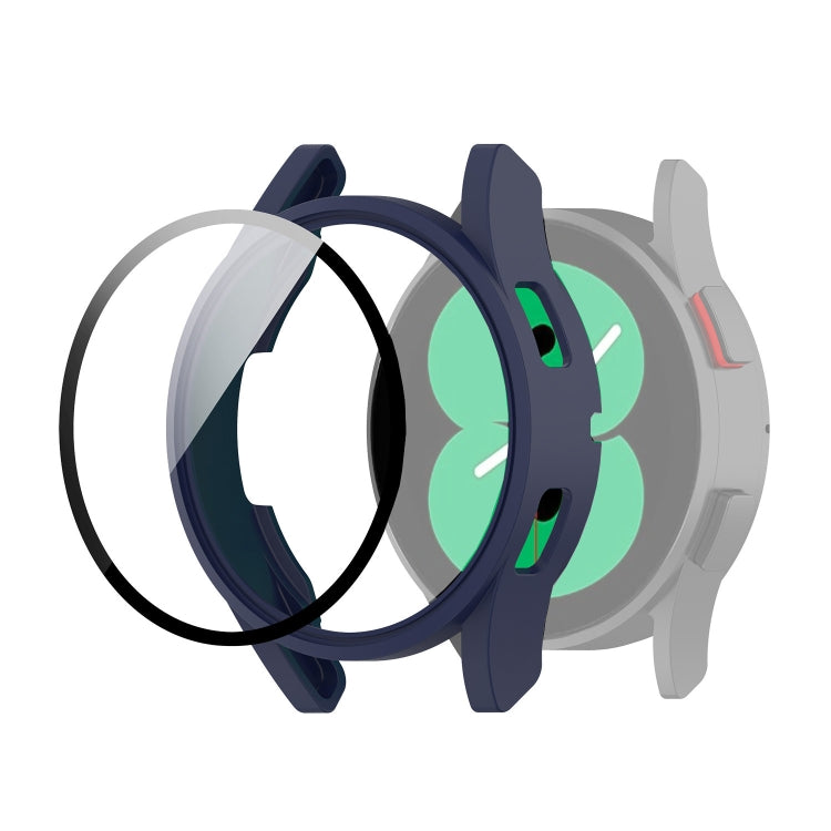 For Samsung Galaxy Watch4 44mm PC Protective Case with Tempered Glass Film