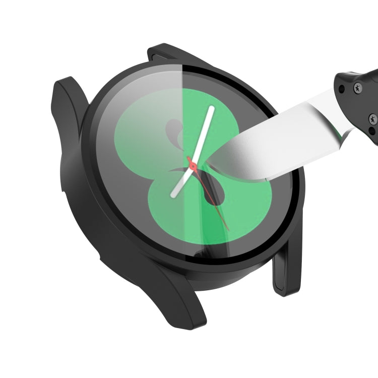For Samsung Galaxy Watch4 44mm PC Protective Case with Tempered Glass Film