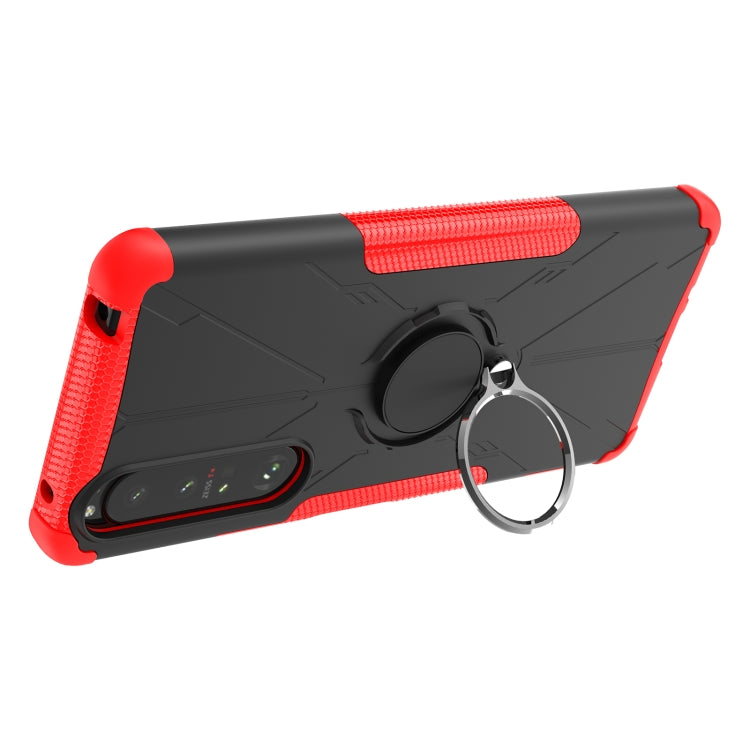 For Sony Xperia 1 III Armor Bear Shockproof PC + TPU Protective Case with Ring Holder
