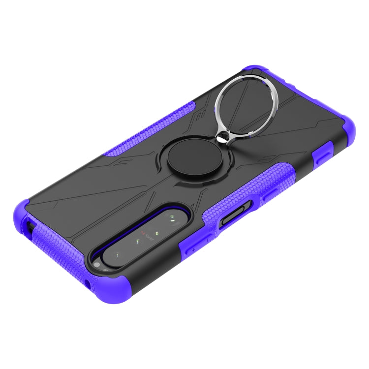 For Sony Xperia 1 III Armor Bear Shockproof PC + TPU Protective Case with Ring Holder