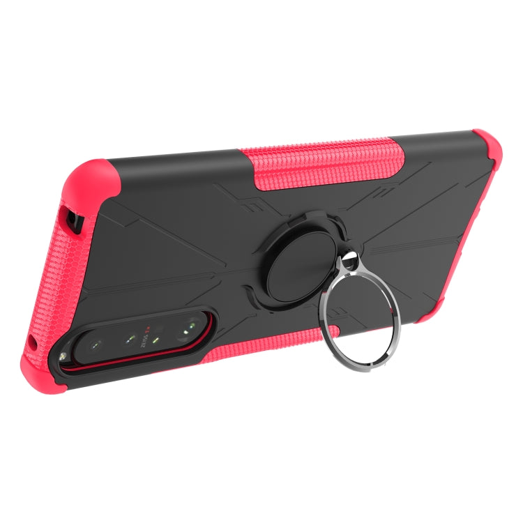 For Sony Xperia 1 III Armor Bear Shockproof PC + TPU Protective Case with Ring Holder