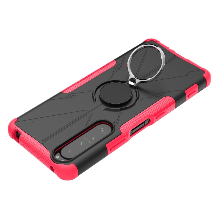 For Sony Xperia 1 III Armor Bear Shockproof PC + TPU Protective Case with Ring Holder