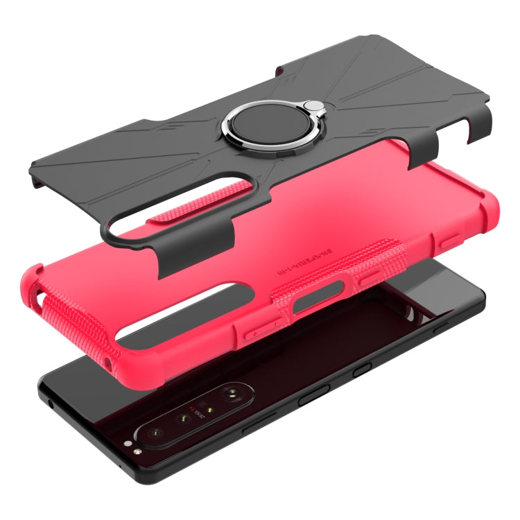 For Sony Xperia 1 III Armor Bear Shockproof PC + TPU Protective Case with Ring Holder