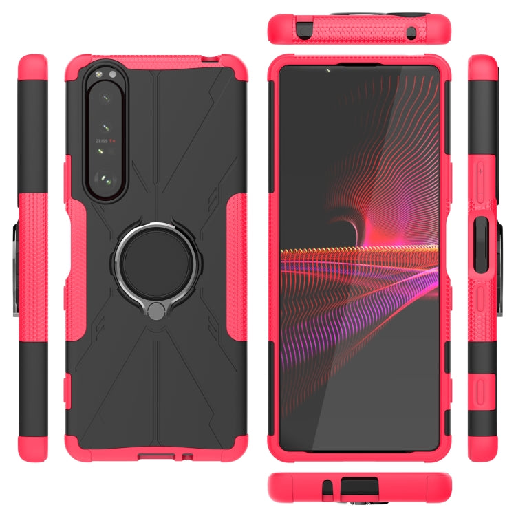 For Sony Xperia 1 III Armor Bear Shockproof PC + TPU Protective Case with Ring Holder