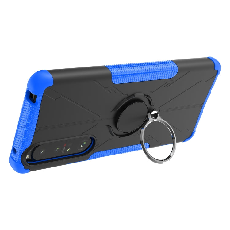 For Sony Xperia 1 III Armor Bear Shockproof PC + TPU Protective Case with Ring Holder