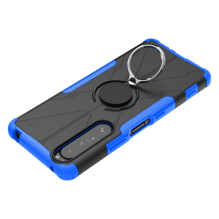 For Sony Xperia 1 III Armor Bear Shockproof PC + TPU Protective Case with Ring Holder