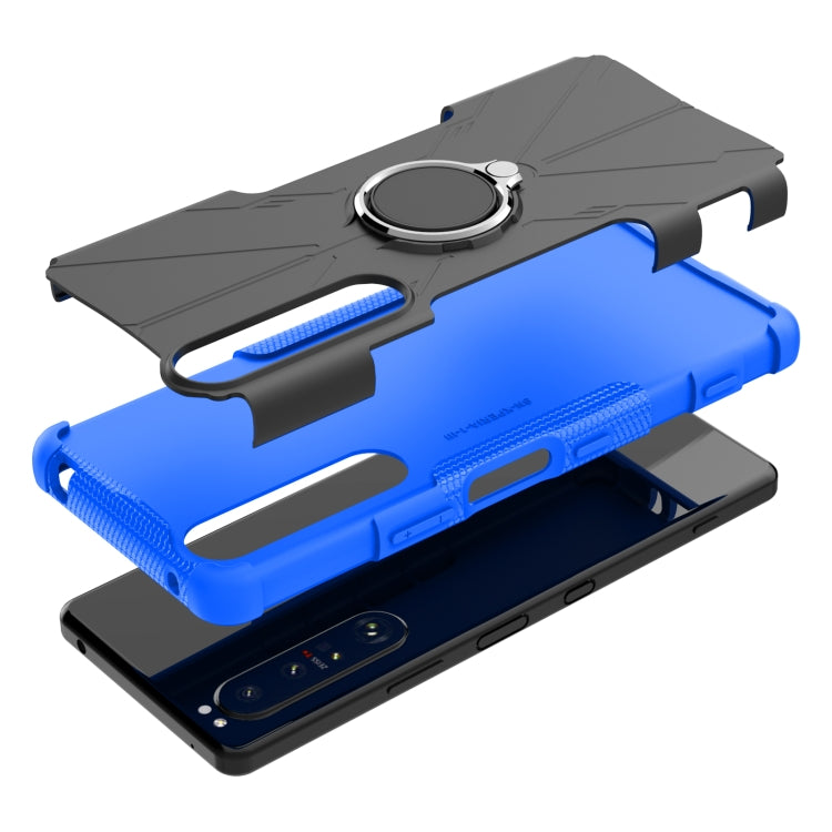 For Sony Xperia 1 III Armor Bear Shockproof PC + TPU Protective Case with Ring Holder