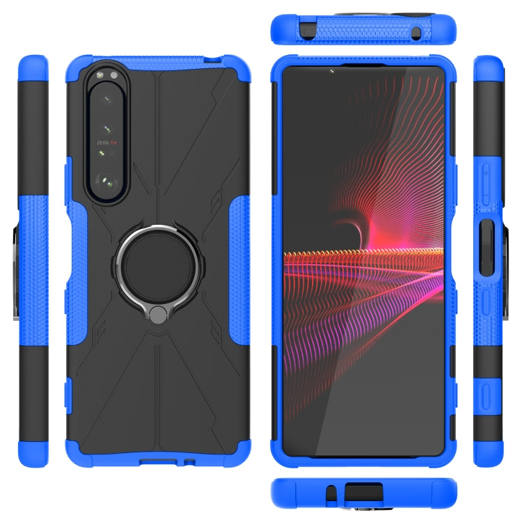 For Sony Xperia 1 III Armor Bear Shockproof PC + TPU Protective Case with Ring Holder