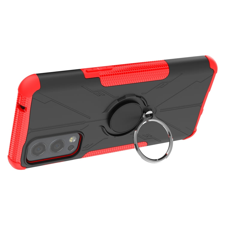 For OnePlus Nord 2 5G Armor Bear Shockproof PC + TPU Protective Case with Ring Holder