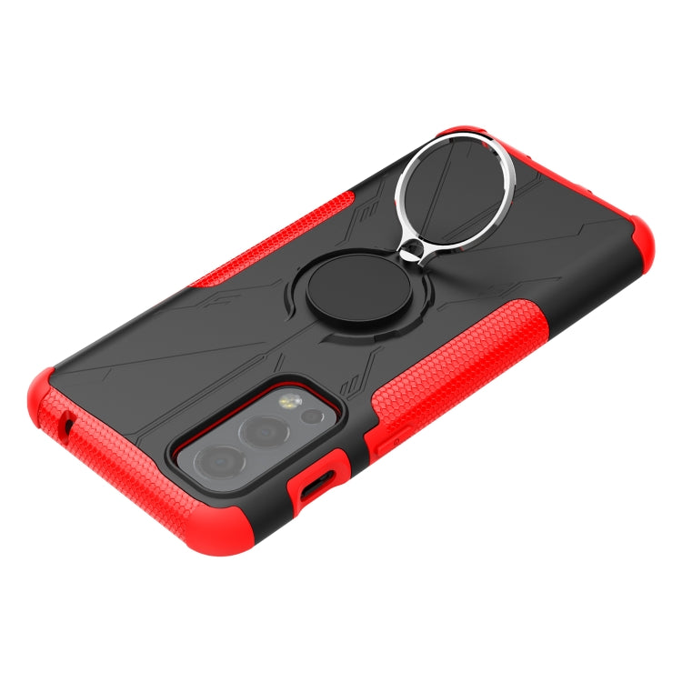 For OnePlus Nord 2 5G Armor Bear Shockproof PC + TPU Protective Case with Ring Holder