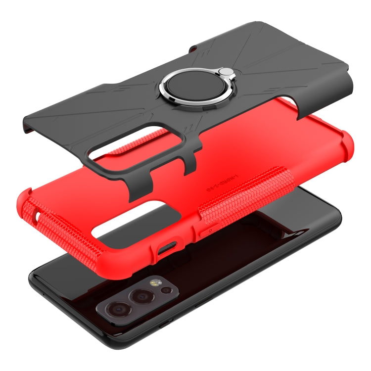 For OnePlus Nord 2 5G Armor Bear Shockproof PC + TPU Protective Case with Ring Holder