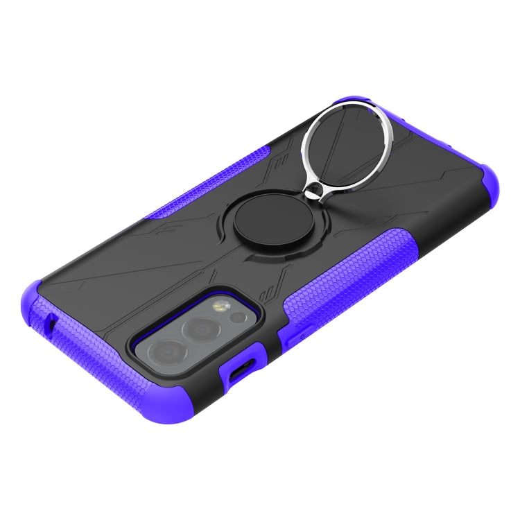 For OnePlus Nord 2 5G Armor Bear Shockproof PC + TPU Protective Case with Ring Holder