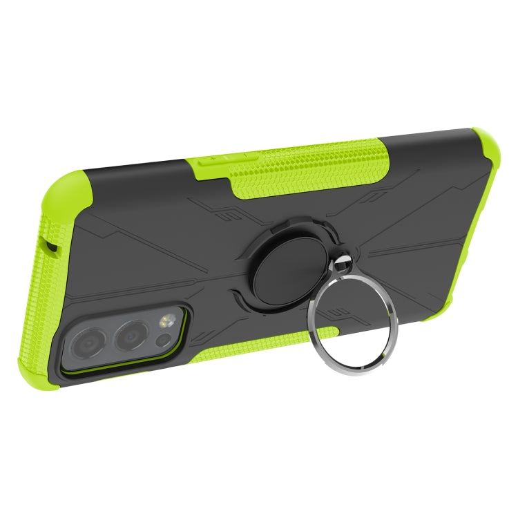 For OnePlus Nord 2 5G Armor Bear Shockproof PC + TPU Protective Case with Ring Holder