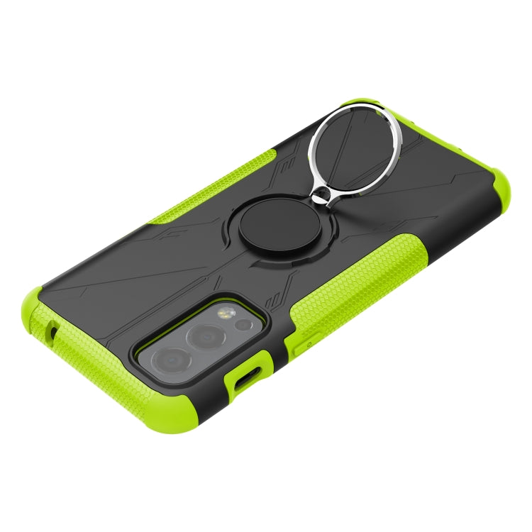 For OnePlus Nord 2 5G Armor Bear Shockproof PC + TPU Protective Case with Ring Holder