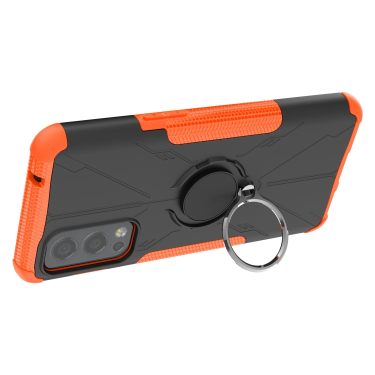 For OnePlus Nord 2 5G Armor Bear Shockproof PC + TPU Protective Case with Ring Holder