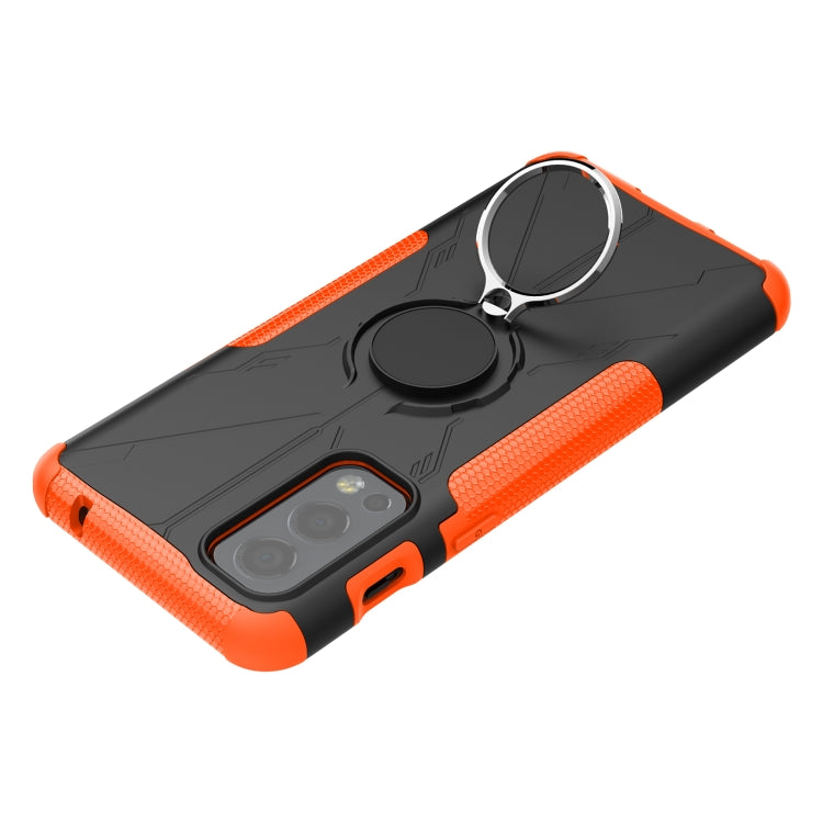 For OnePlus Nord 2 5G Armor Bear Shockproof PC + TPU Protective Case with Ring Holder