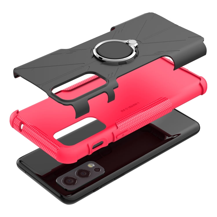 For OnePlus Nord 2 5G Armor Bear Shockproof PC + TPU Protective Case with Ring Holder