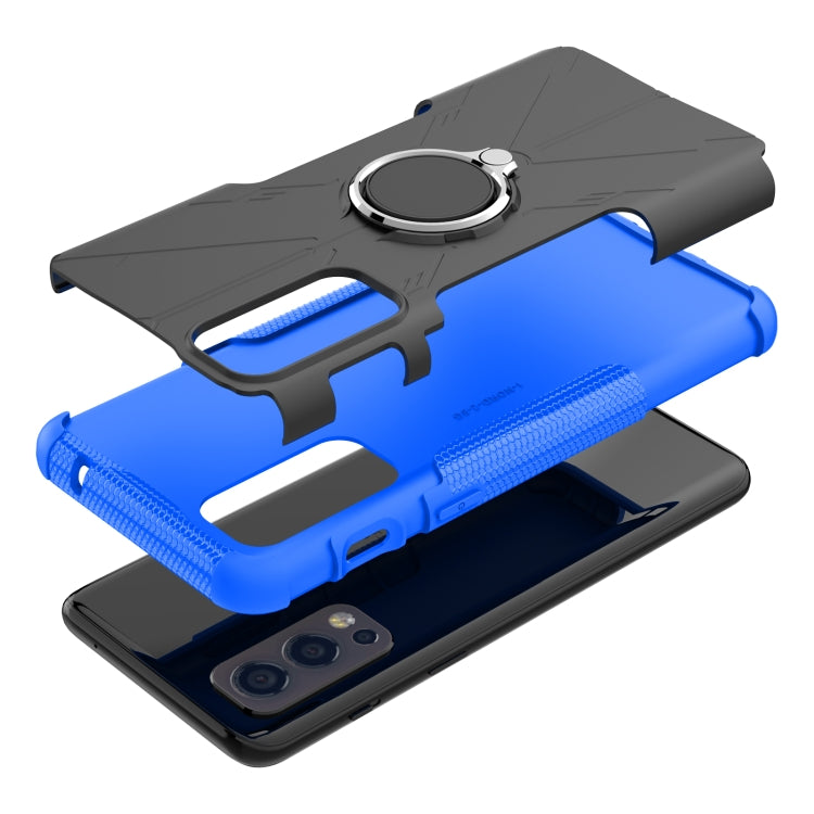For OnePlus Nord 2 5G Armor Bear Shockproof PC + TPU Protective Case with Ring Holder