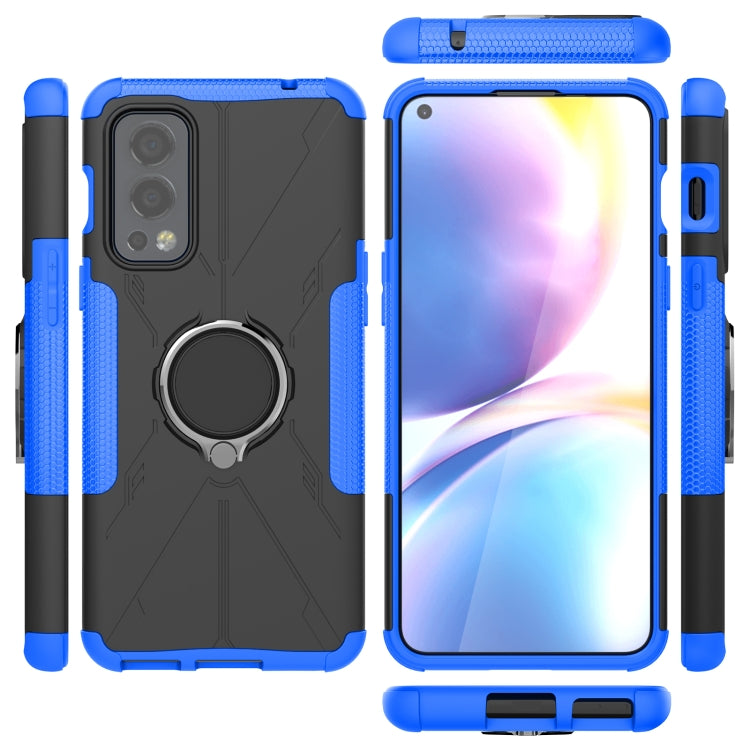 For OnePlus Nord 2 5G Armor Bear Shockproof PC + TPU Protective Case with Ring Holder