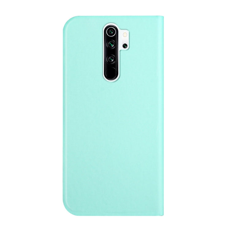 For Xiaomi Redmi 9 3-Folding Ultrathin Skin Feel Magnetic Solid Color Horizontal Flip Leather Case with Holder