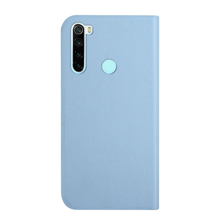 For Xiaomi Redmi Note 8 3-Folding Ultrathin Skin Feel Magnetic Solid Color Horizontal Flip Leather Case with Holder
