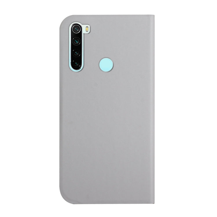 For Xiaomi Redmi Note 8 3-Folding Ultrathin Skin Feel Magnetic Solid Color Horizontal Flip Leather Case with Holder