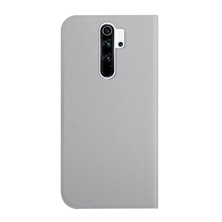 For Xiaomi Redmi Note 8 Pro 3-Folding Ultrathin Skin Feel Magnetic Solid Color Horizontal Flip Leather Case with Holder