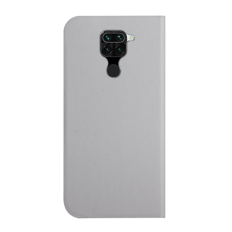 For Xiaomi Redmi Note 9 3-Folding Ultrathin Skin Feel Magnetic Solid Color Horizontal Flip Leather Case with Holder